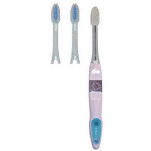 Imagen de un cepillo bucal iónico y sus accesorios